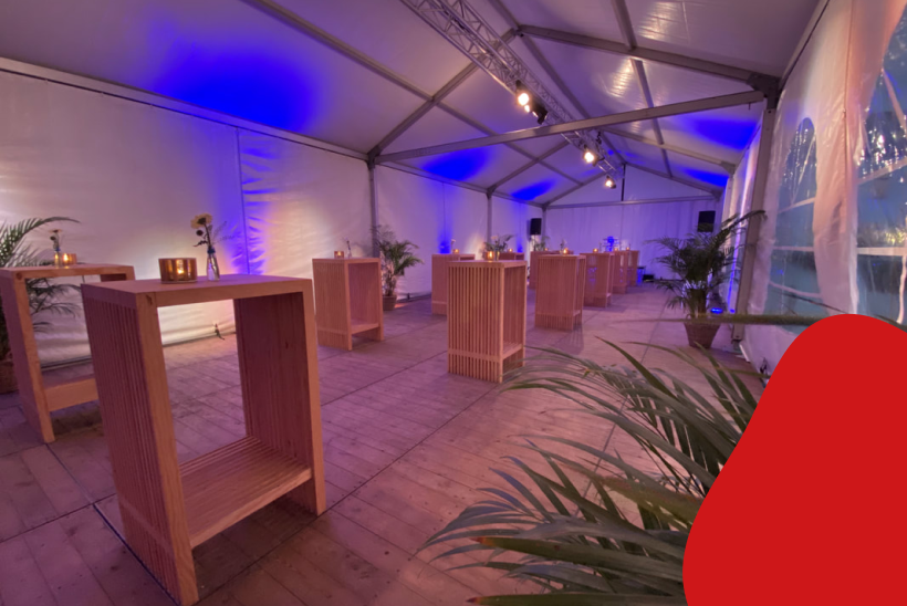 kadertent 6m breed op cassettevloer